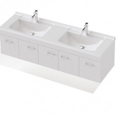 St Michel Riva Wall 1500 Double Basin, 3 Doors, 2 Drawers