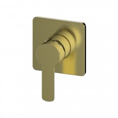 Greens Tapware Astro II Shower Mixer Mains Pressure With Square Plate - Brushed Brass