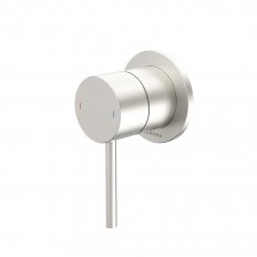 Caroma Liano II Bath/Shower Mixer - Round Cover Plate - Brushed Nickel