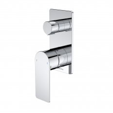Caroma Urbane II Bath/Shower Mixer with diverter - Rectangle Cover Plate - Chrome