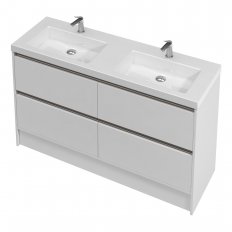 St Michel City 46 Vanity with console basin 1400 Floor Double Basin - 4 Drawers