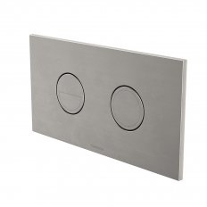 Caroma Invisi Series II Round Dual Flush Plate & Buttons - Brushed Nickel
