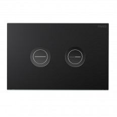 Robertson Twin Button Pneumatic Push Plate - Black/Black Glass