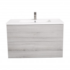 Aquatica Katrina Grey Wash Vanity Cabinet and Top 900mm, 2 Drawers