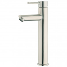 Voda Stainless Minimal High Rise Basin Mixer Stainless Steel