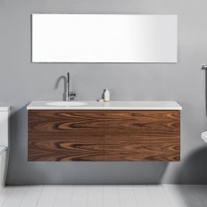 Michel Cesar Zero 1500 Wall-Hung Vanity, 2 Drawers + 2 Concealed Drawers