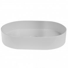 Waterware iStone Oval Basin 580 x 380 x 110mm Gloss White
