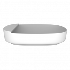 Waterware iStone Ovale Basin 550mm Gloss White (With Tray)