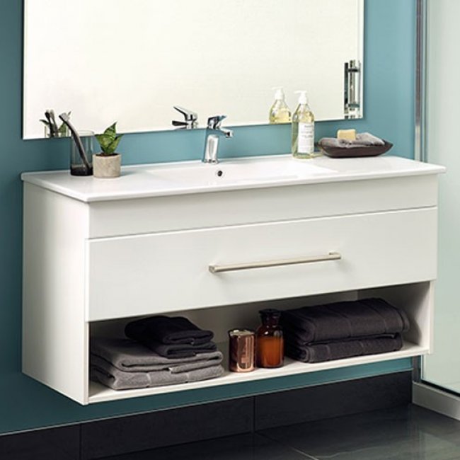 Clearlite Cashmere 900 Single Drawer Open Vanity