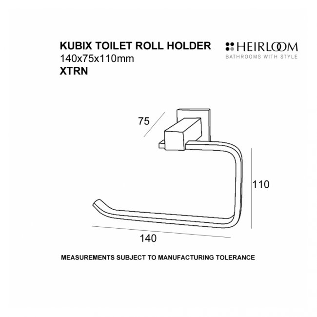 Heirloom Kubix Toilet Roll Holder