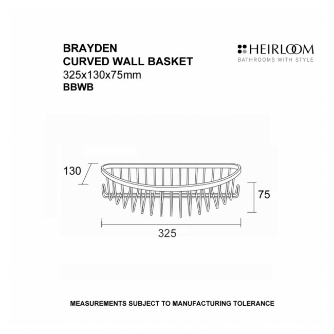 Heirloom Brayden Curved Wall Basket