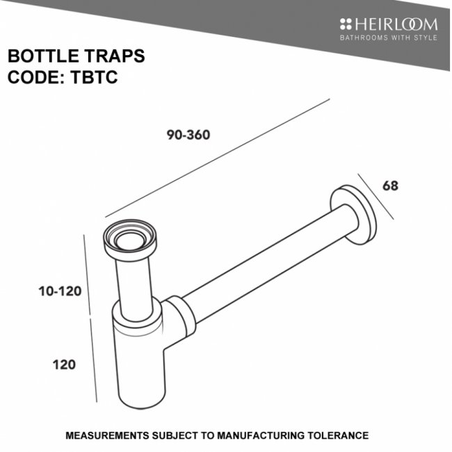 Heirloom 603 Series Bottle Trap - Black