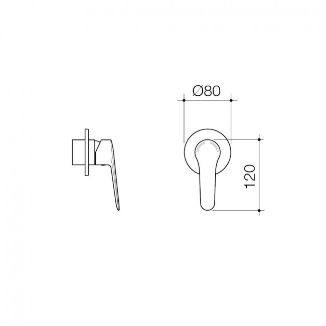Caroma Opal Bath/Shower Mixer Trim Kit - Matte Black 