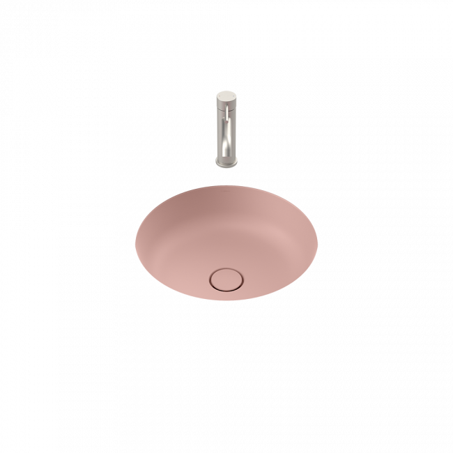 Caroma Liano II 440mm Round Under/Over Counter Basin - Matte Pink 