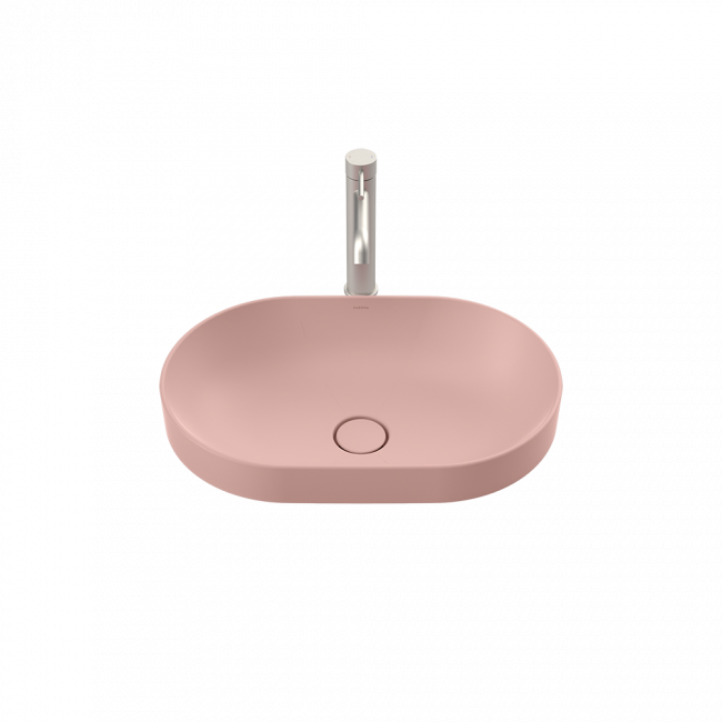 Caroma Liano II 530mm Pill Inset Basin - Matte Pink 