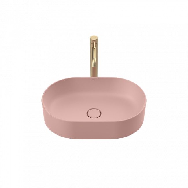 Caroma Liano II 530mm Pill Above Counter Basin - Matte Pink 