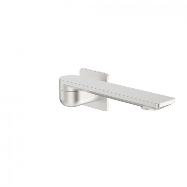 Caroma Urbane II 220mm Bath Swivel Outlet - Square Cover Plate - Brushed Nickel