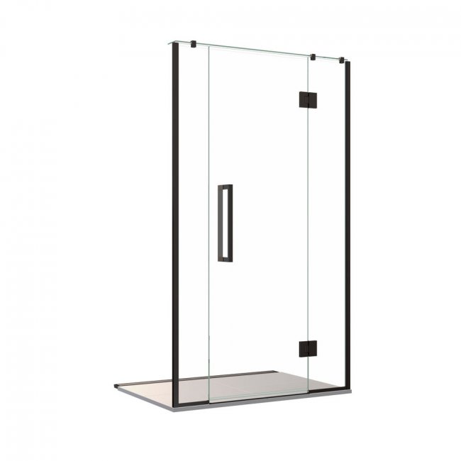 Newline Acclaim Tile Shower 3 Sided Recessed with Channel Drain - Black