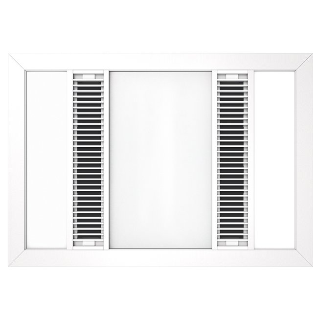 Manrose Designer Bathroom Heater with Fan Light  Panel