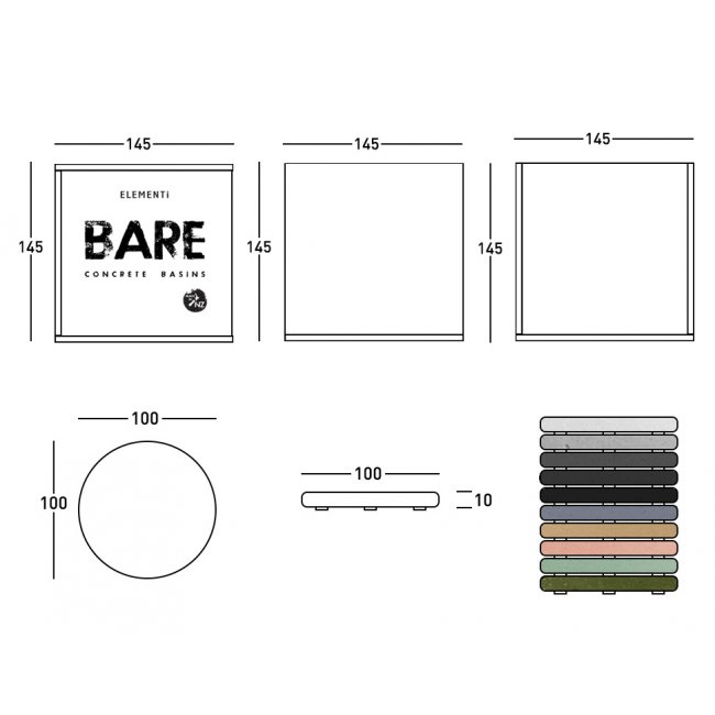 Robertson Elementi Bare Concrete Sample Box
