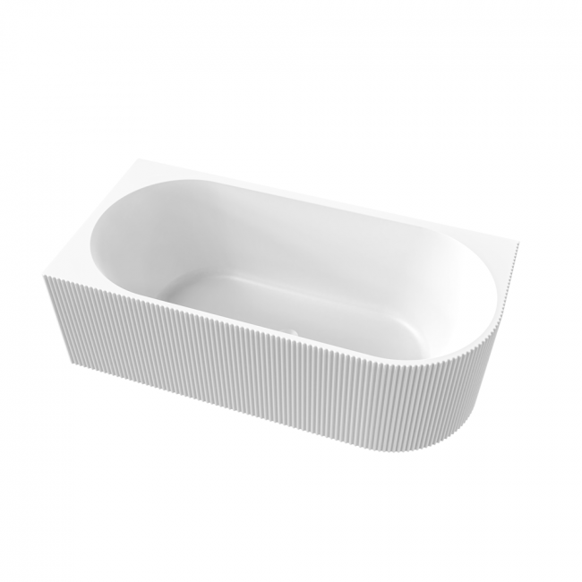 Newtech Willow 1700 Left Corner Back to Wall Bath - Gloss White