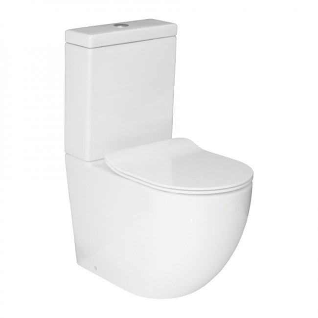 Plumbline Progetto Zen Rimless Back to Wall Toilet Suite Slim Seat