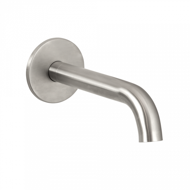 Waterware Urban Curved Wall Mounted Bath Spout Brushed Stainless