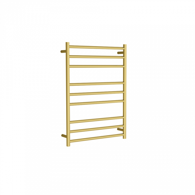 Waterware Electric Round Towel Rail 240V 900 x 650mm Brushed Gold