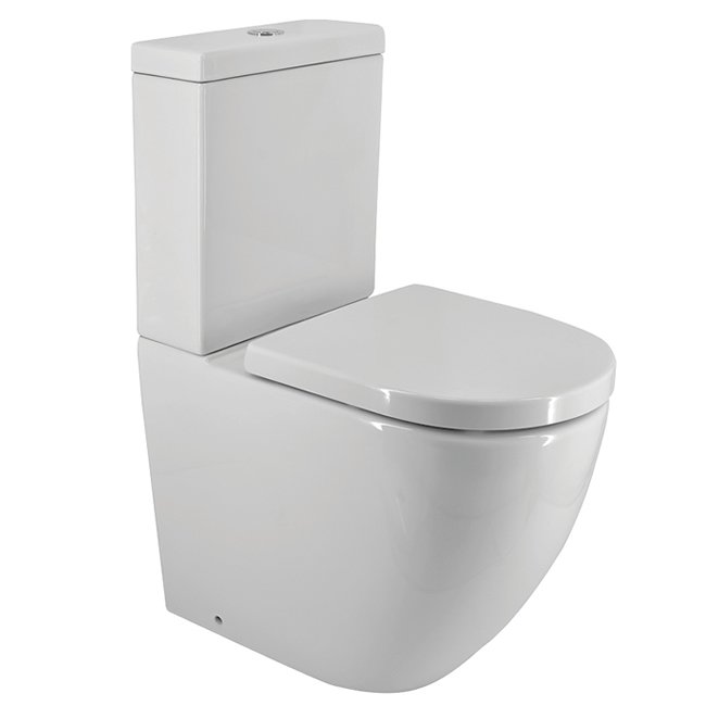 Plumbline Progetto Zen Rimless Overheight Back to Wall Toilet Suite Standard Seat