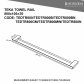 Heirloom Teka Towel Rail Double 800mm - Brushed Nickel 