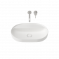 Caroma Liano II 600mm Pill Inset Basin with Tap Landing (0 Tap Hole) - Matte White