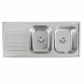 Aquatica Atlantic Sink with 2 Equal Bowls Linen Finish with Accessories