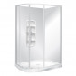 Symphony Showers Curvato Round Shower, Moulded Wall - White