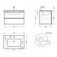 Robertson Elementi Evolve Wall Hung Vanity 750, 2 Drawers