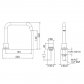 Felton Tate Digital Deck Mounted Mixer (Spout & Mixer) - Brushed Gunmetal