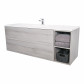 Aquatica Katrina Grey Wash Vanity Cabinet and Top 1500mm, 2 Drawers, 1 Side Shelf