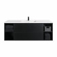 Aquatica Katrina Black Vanity Cabinet and Top 1500mm, 2 Drawers, 2 Side Shelves