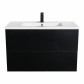 Aquatica Katrina Black Vanity Cabinet and Top 900mm, 2 Drawers
