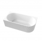 Newtech Willow 1500 Left Corner Back to Wall Bath - Gloss White