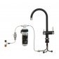 Puretec Quick Twist Undersink Water Filter using Ultra Z Filtration Technology with Tripla BL1 Black Mixer Tap