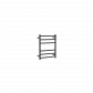 Waterware Electric Round Towel Rail 240V 600 x 500mm Satin Black