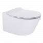 Waterware Vivo Verotti Wall Hung Pan with Slim Seat (rimless) Gloss White