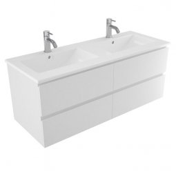 Robertson Elementi Evolve Wall Hung Vanity 1200, Double Bowl, 4 Drawers