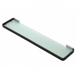 Heirloom Podium Glass Shelf Chrome/Black