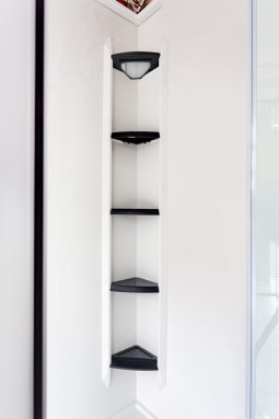 Englefield Premium Shower Shelf Kit with Mirror - Black 