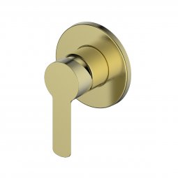 Greens Tapware Astro II Floboost Shower Mixer With Round Plate - Brushed Brass
