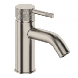 Robertson Elementi Uno Etch Basin Mixer Curved Spout - Brushed Nickel