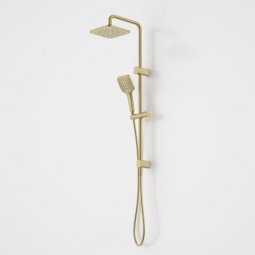 Caroma Luna Multi Function Rail Shower with Overhead - Brushed Brass