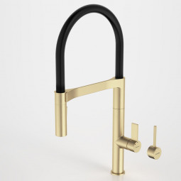 Caroma inVogue Pull Down Sink Mixer with Dual Spray - Brushed Brass