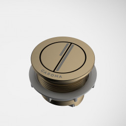 Caroma Luna Dual Flush Round Bezel & Button - Brushed Brass